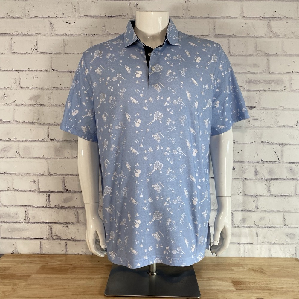 Ralph Lauren Polo Golf Shirt Men's XL Polo Short Sleeve Blue Golf Sports NWT - Picture 2 of 13